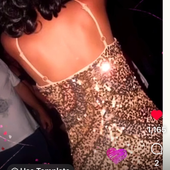 Multi colored gold sequins slip - Picture 2 of 2